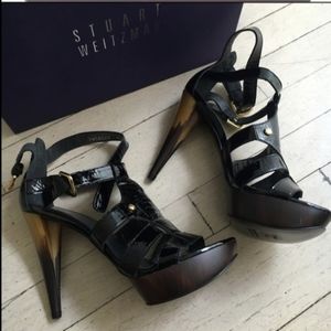 Stuart Weizman Timber Platform sandal